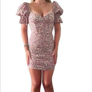 Olivaceous Floral Dress